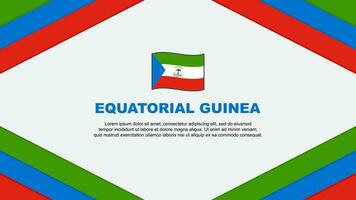 Equatorial Guinea Flag Abstract Background Design Template. Equatorial Guinea Independence Day Banner Cartoon Vector Illustration. Equatorial Guinea Template