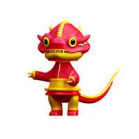 Chinese draak 3d renderen icoon illustratie png