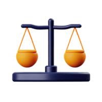 justice 3d rendering icon illustration png