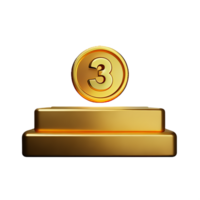 gold bar 3d rendering icon illustration png