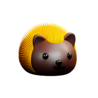 hedgehog 3d rendering icon illustration png