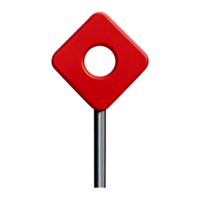 stop sign 3d rendering icon illustration png