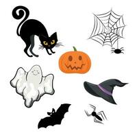 A set of items for the Halloween holiday. vector