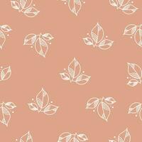 Delicate seamless pattern with leaves. vector