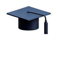 graduation hat 3d rendering icon illustration png