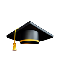 graduation hat 3d rendering icon illustration png