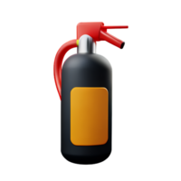 fuego extintor 3d representación icono ilustración png