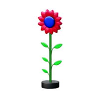 flower corner 3d rendering icon illustration png