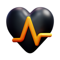 heartbeat 3d rendering icon illustration png