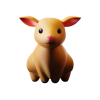 lamb 3d rendering icon illustration png