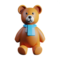 teddy 3d rendering icon illustration png