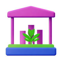 Blume Ecke 3d Rendern Symbol Illustration png