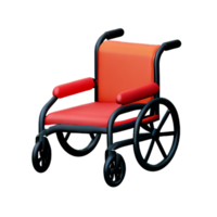 wheelchair 3d rendering icon illustration png