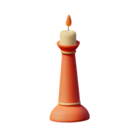 candlestick 3d rendering icon illustration png