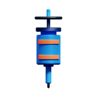 syringe 3d rendering icon illustration png