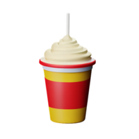 milkshake 3d rendering icon illustration png