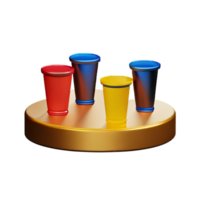 cheers 3d rendering icon illustration png