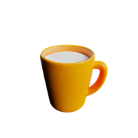 cappuccino 3d rendering icon illustration png