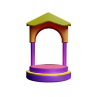 fleur coin 3d le rendu icône illustration png