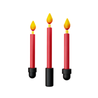 candlestick 3d rendering icon illustration png