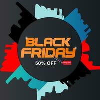 Black Friday. Black Friday deals .Banner, poster, logo golden color on dark background. vector