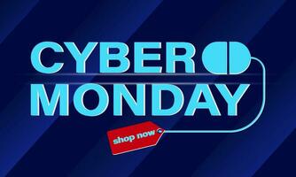 Cyber Monday deals Sale banner template design. Cyber Monday sale up. vector