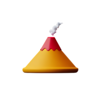 volcán 3d representación icono ilustración png