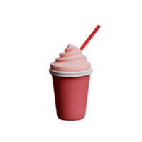 Milk-shake 3d le rendu icône illustration png