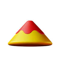 volcano 3d rendering icon illustration png