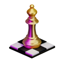 échecs pièces 3d le rendu icône illustration png