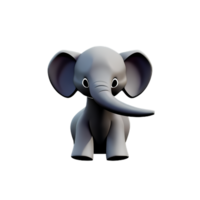 baby elephant 3d rendering icon illustration png