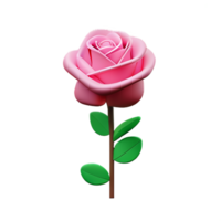 rosado Rosa 3d representación icono ilustración png