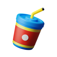 milkshake 3d rendering icon illustration png