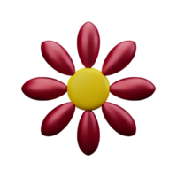 wijnoogst bloem 3d renderen icoon illustratie png