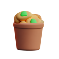 snacks 3d tolkning ikon illustration png