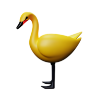 swan 3d rendering icon illustration png