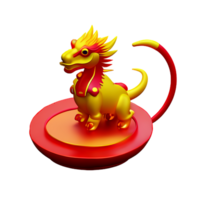 chinese dragon 3d rendering icon illustration png