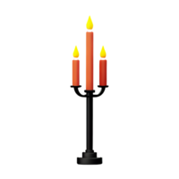 candlestick 3d rendering icon illustration png