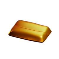 goud bar 3d renderen icoon illustratie png