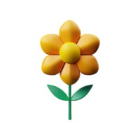 vintage flower 3d rendering icon illustration png