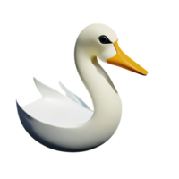 cisne 3d representación icono ilustración png