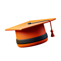 l'obtention du diplôme chapeau 3d le rendu icône illustration png