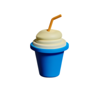 milkshake 3d tolkning ikon illustration png