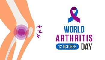 World Arthritis Day. October 12. Holiday concept. Template for background, banner, card, poster with text inscription. Vector EPS10 illustration.