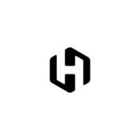 letra h geométrico vector logo diseño