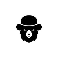 oso sombrero vector diseño