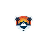 COASTAL HOUSE VECTOR LOGO DESIGN