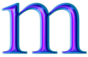 bleu iridescent alphabet png