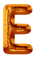 Golden metallic alphabet png