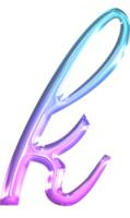 Glossy gradient alphabet png